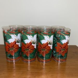 Vintage Mid Century Thermo Serv Christmas Tumblers